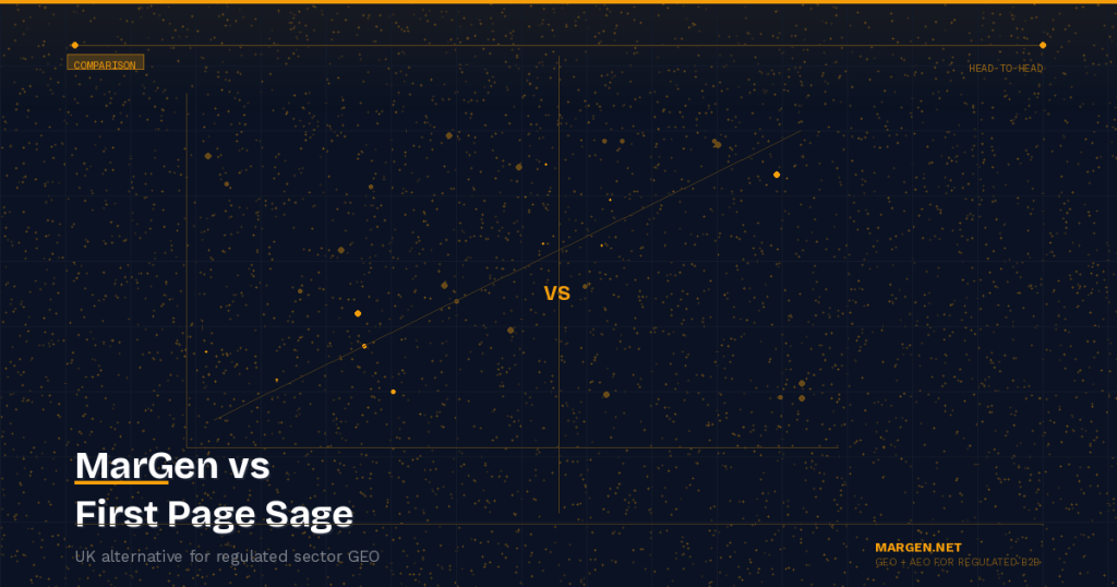 MarGen vs First Page Sage: UK Alternative for Regulated Sectors